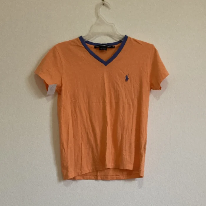 Women's Polo T-shirt | RALPH LAUREN Thrifted | Orange | amerikanika-thrift.com