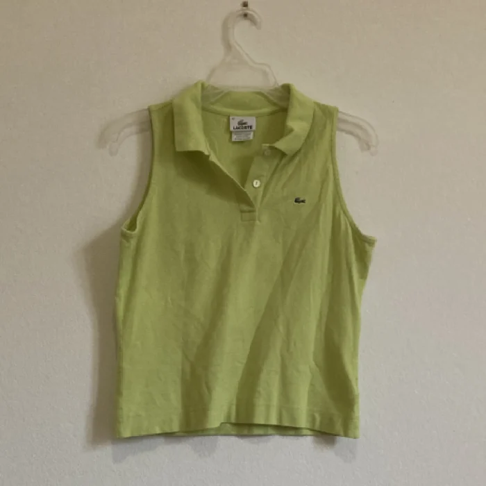 Women’s Sleeveless T-shirt | LACOSTE Thrifted | Green | amerikanika-thrift.com