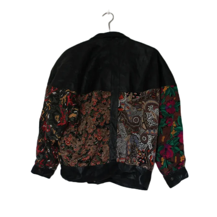 Women's Jacket | PELLE Thrifted | Black Floral | amerikanika-thrift.com